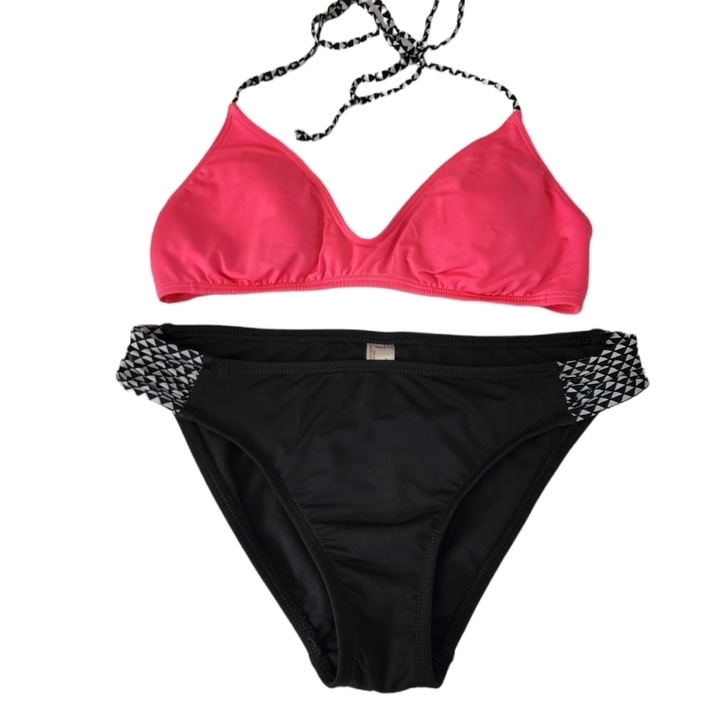Arizona Jean Co. Pink & Black Women's Bikini Size L